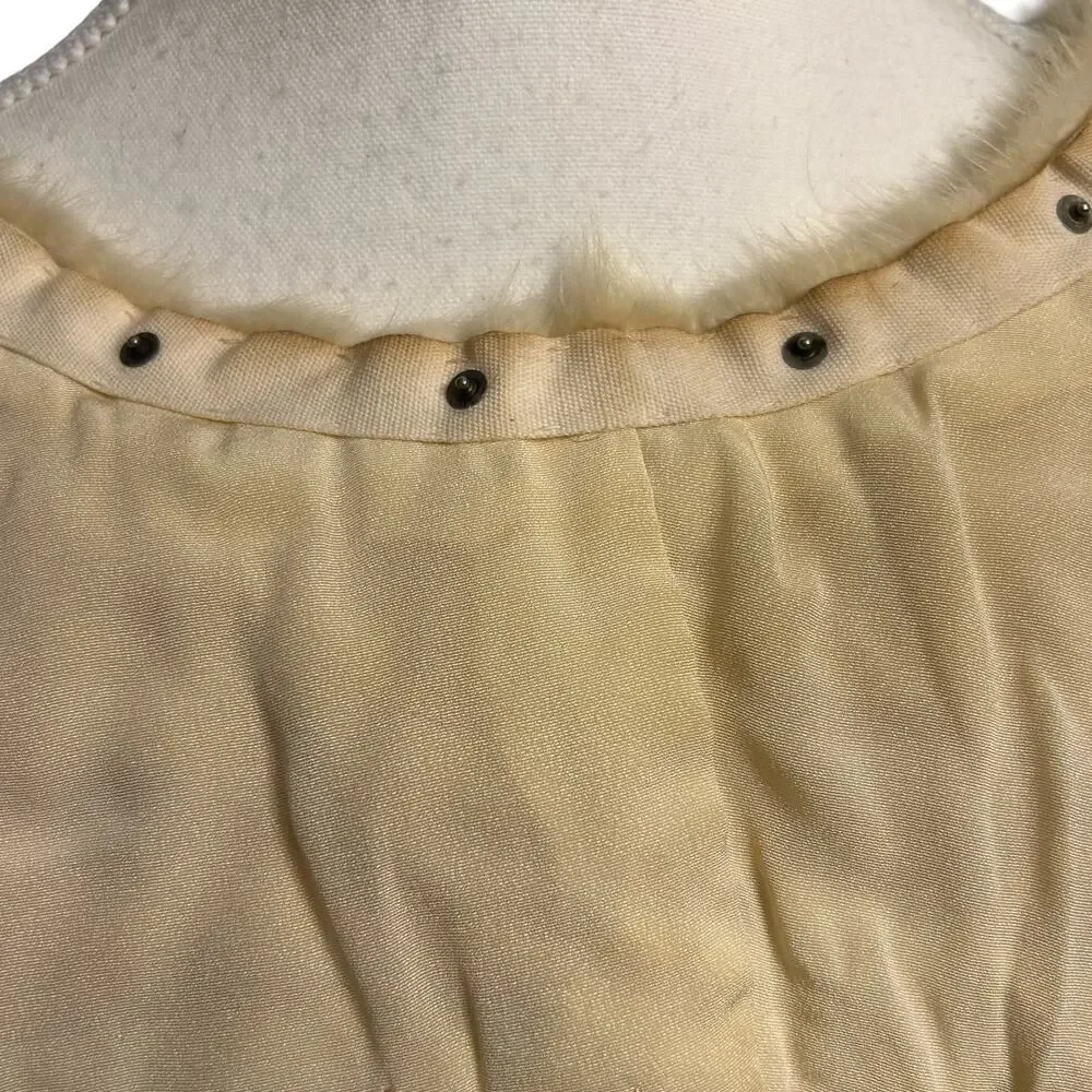 Vintage Real White Mink Fur Collar/Stole — Plush Ivory Mink